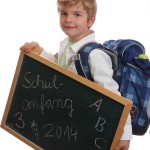 Schulkind Mappe Tafel