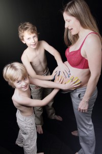 Handabdrücke Babybauch