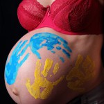 Handabdrücke Babybauch